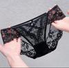 Damen Spitze Höschen Mittlere Taille Dreieck Slip Elastischer Bund Sexy Bequem Sexy Bikini Unterwäsche Freche Unterwäsche Höschen Hipster Spitze Besatz Höschen