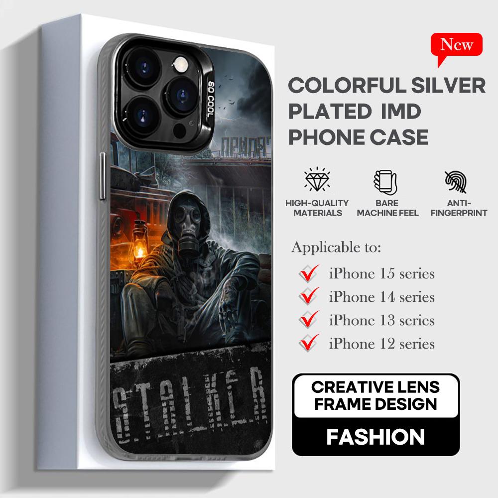 Spiel Stalker 2 heiß Handyhülle schwarz IMD Bunt Silber Geeignete weiche Hülle für iPhone 16 15 14 13 12 11 XS Pro Max