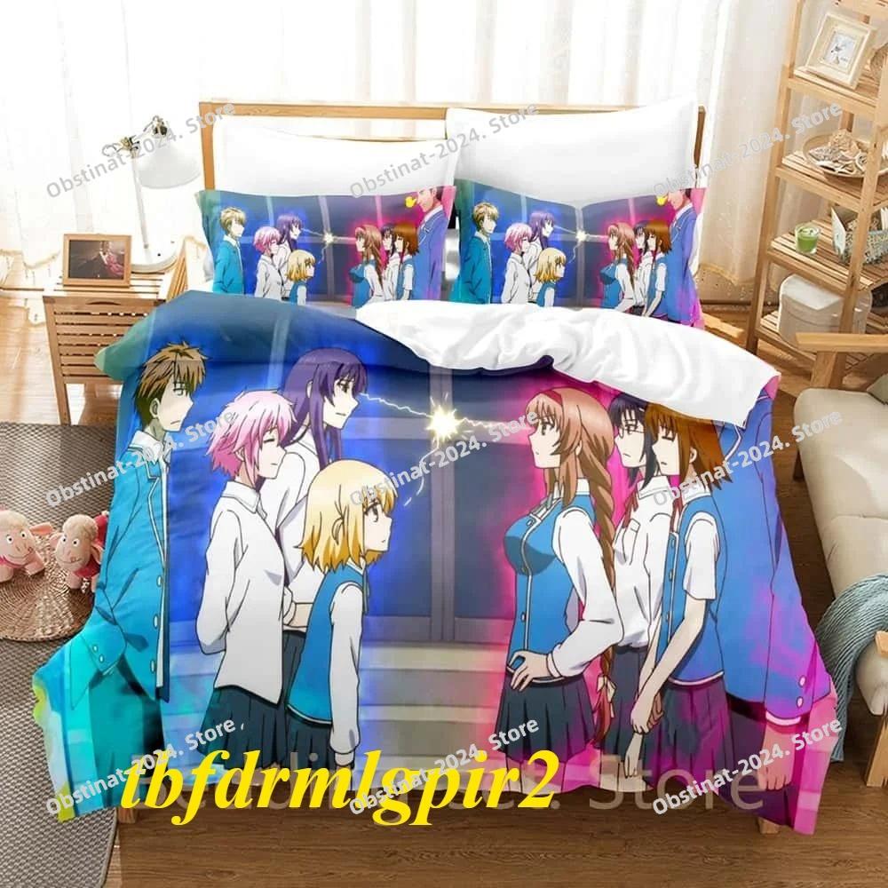 3d Print Anime D-Frag! Bedding Set Duvet Cover Comforter Bed Set Quilt Cover Pillowcase King Queen Twin Size Boys Girls Adult