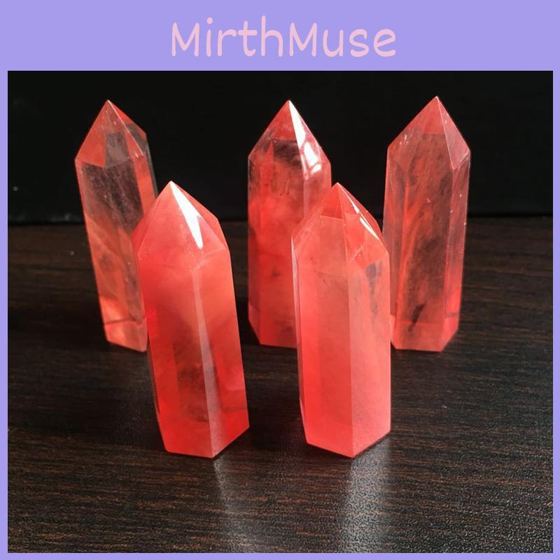 Beautiful Natural Red Quartz Crystal Single Terminated Wand For Healing Decor