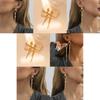 Trendy Gold Star Drop Earrings For Women Fashionable Asymmetric Tassel Style
