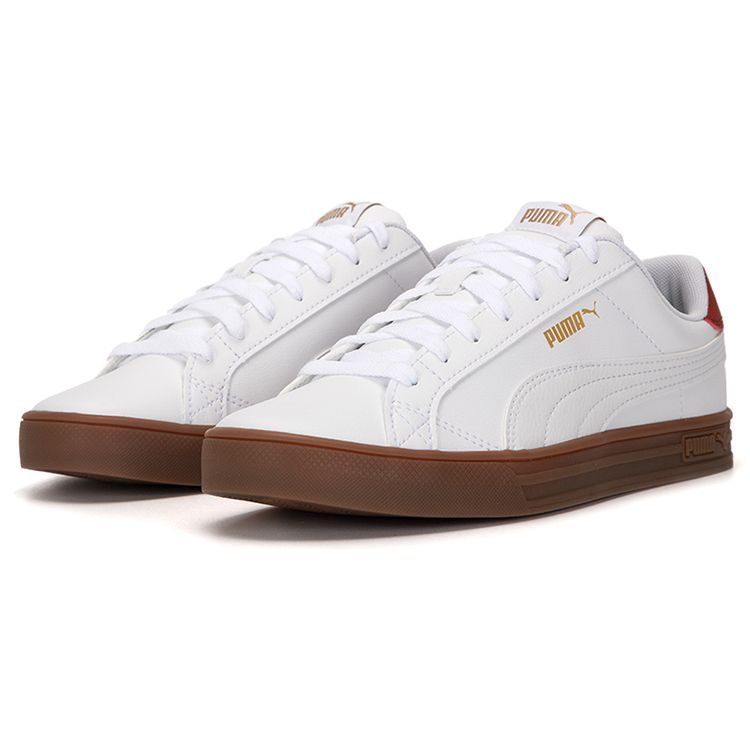 Puma Smash Vulc V3 Lo White Chili Oil Gum Unisex Sneakers 380752-09