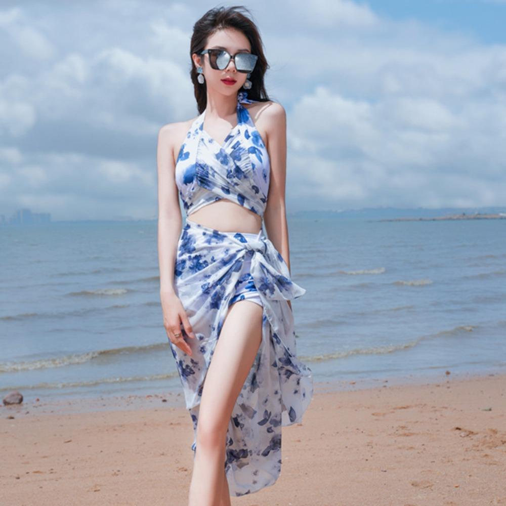 Holiday Seaside Hot Spring Swimsuit Split Bikini Three-piece European and American Swimwear
