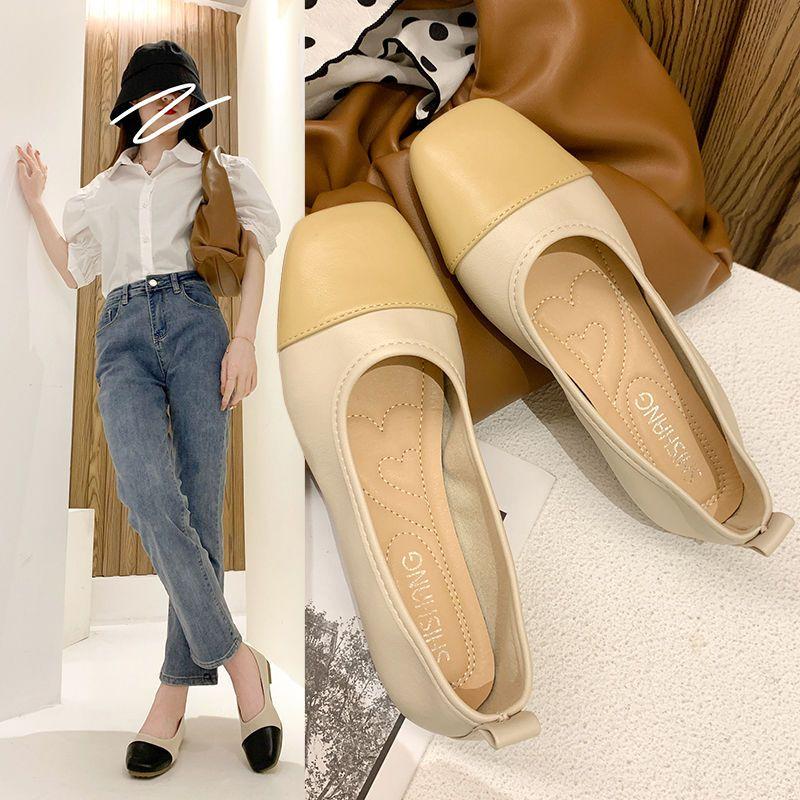 Frühling Mesh Flats Frauen Square Toe Täglichen Loafers Atmungsaktive Flats Fahren Schuhe Bootsschuhe Frau Flats