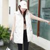 Down cotton clothes vest women's medium and long autumn and winter new loose cotton vest cotton vest jacket tide