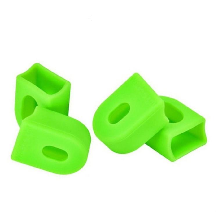 2 Pair Bicycles Crank Arm Protectors Bicycles Crankset Cover Bicycles Crank Arm Boot Protectors Crankset Protective Case зелёный