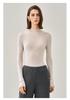 Machine Washable Women's Pure Wool Slim-Fit Half-High Collar Sweater - Autumn/Winter Cashmere Knit Base Layer