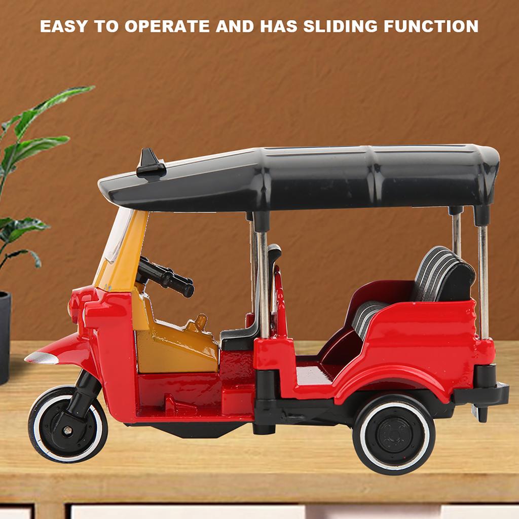 Alloy Tricycle Car Model Highly Simulation Children Vehicles Toy with Sliding FunctionRed