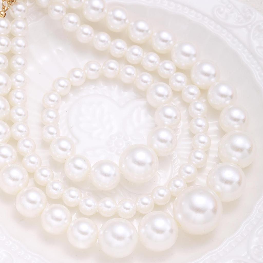 Bold Pearl Choker: Multi-layer Statement Necklace for Women