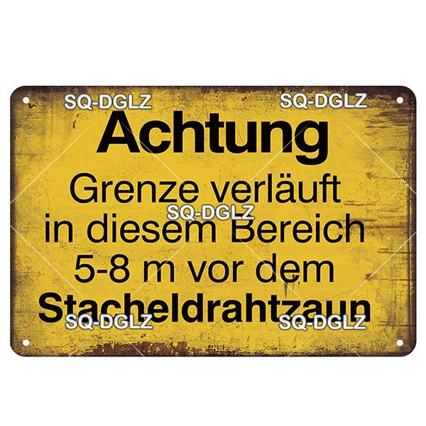 

[SQ-DGLZ] Vintage HALT Leipzig Tin Sign War Metal Sign Plate Home Bar Wall Sticker Decoration Plaque Poster Decor Gift 20x30cm（7.8x11.8inch）