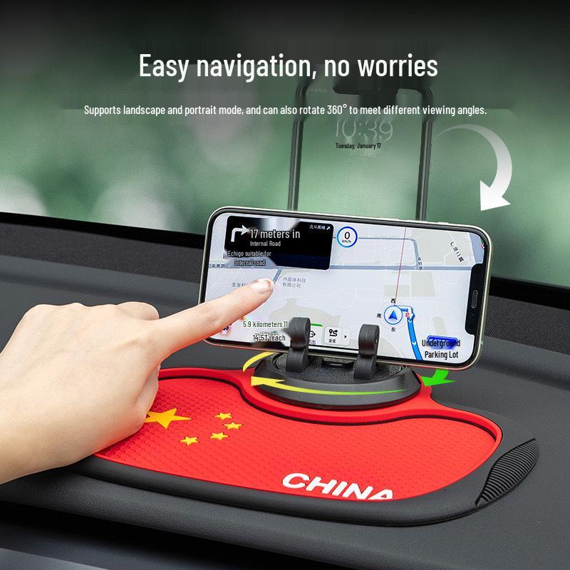 Multifunctional Car Anti-Slip Phone Holder & High-Temperature Resistant Dashboard Pad