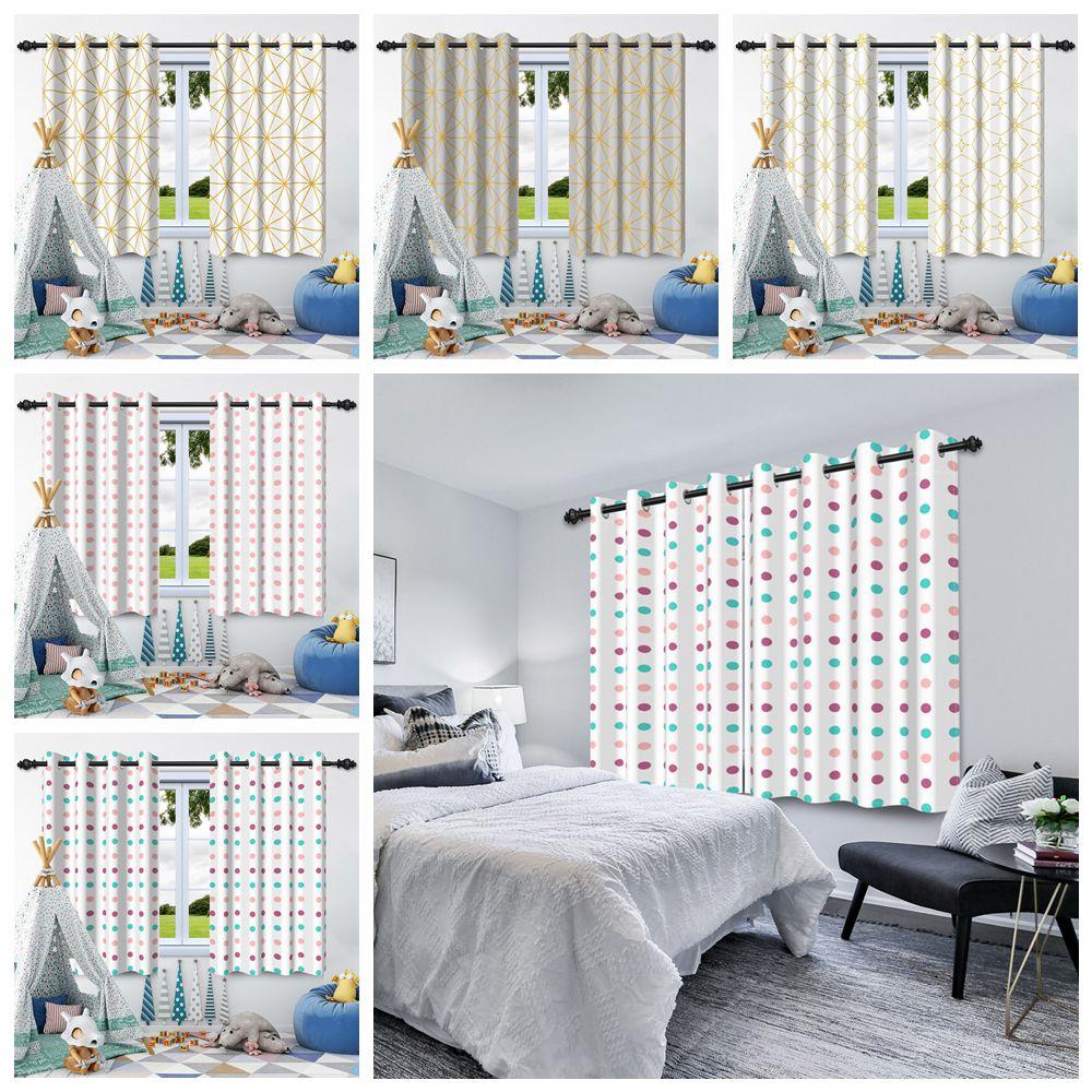 2Pcs Minimalist Elegant Blackout Curtains Home Bedroom Living Room Darkening Thermal Insulated Noise Reducing Window Drapes