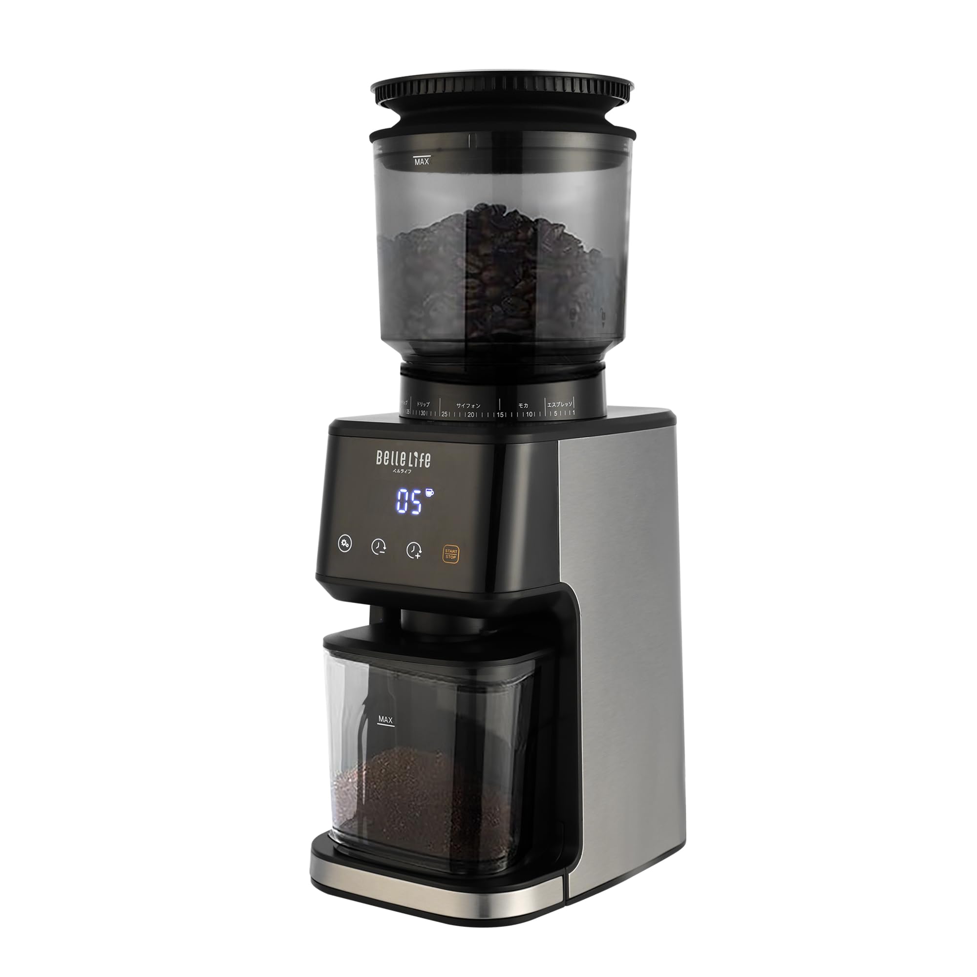 

BelleLife Electric Coffee Grinder BD-CG018 (Conical Burr, 51 Settings, Anti-Static, 350 g Hopper)