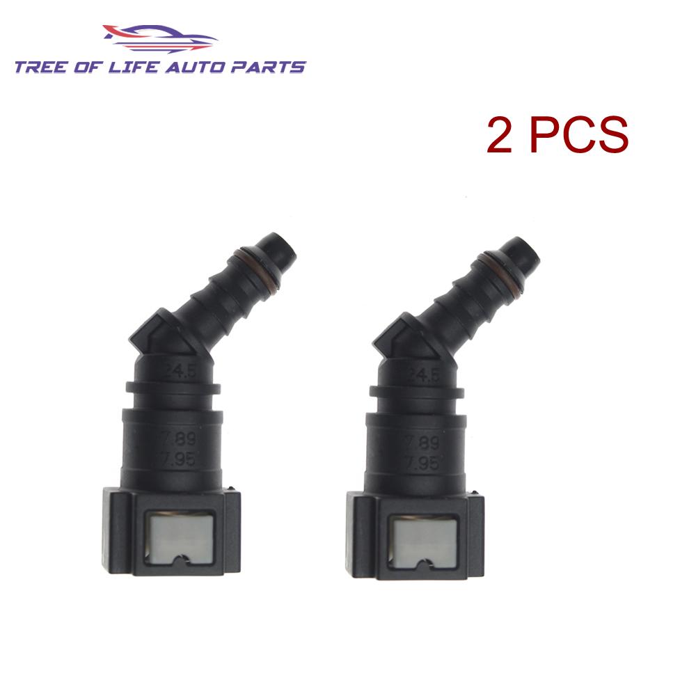 2/5/10x 7.89 ID6 45° Car Fuel Line Hose Coupler Quick Release Connect Connector Fuel Line Nylon Hose Coupler Carburetor Part