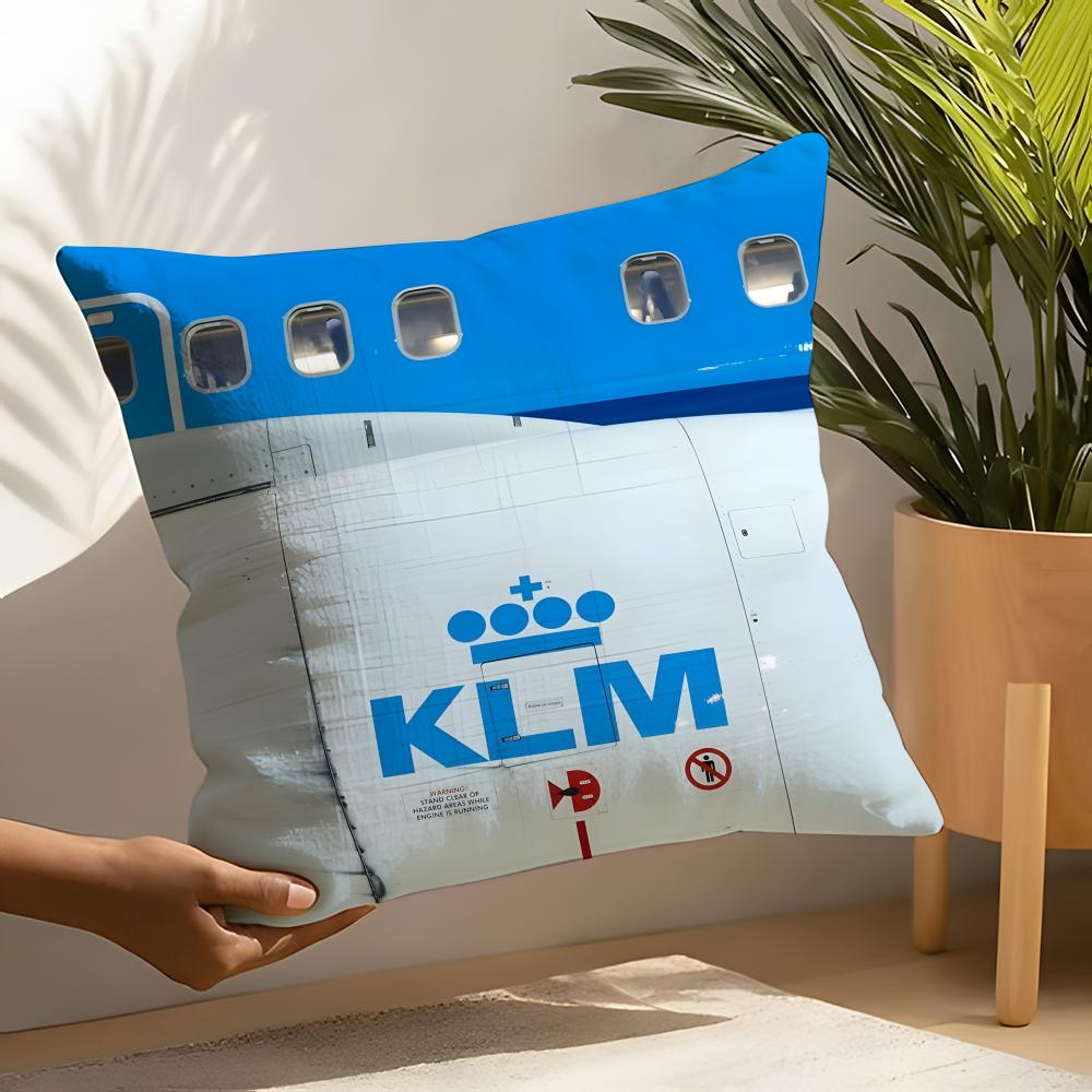 Famous Royal Dutch KKLM Airlines Pillow Case Linen Cushion Covers For Decorative Sofa Home Pillows Case Car Chair Pillows Cases