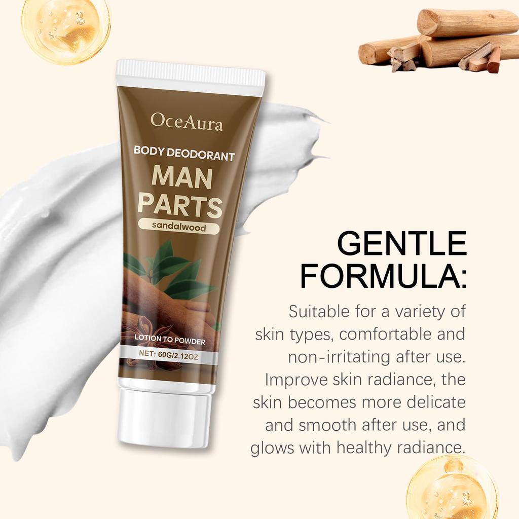 Men's Body Odor Control Cream - Gentle & Non-Irritating Daily Care for Comfortable Skin Protection