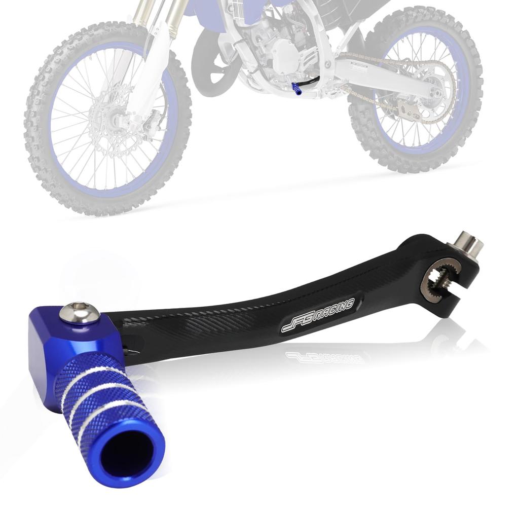 JFG Motorcycle Foot Shift Pedal, Aluminum, Non-Slip, Foldable, Universal for Off-Road and Pit Bikes, Blue