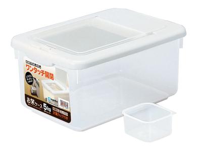 Rice 5kg with Measuring White Japanese-made Bin/Container, Capacity, Cup,