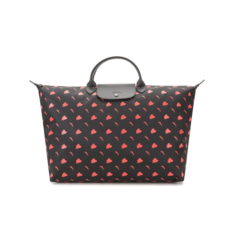 

Новая тканевая сумка-пельмень LONGCHAMP Le Pliage, женская, черная, красная, 1624EUD001 57.2*23.1*35.1CM