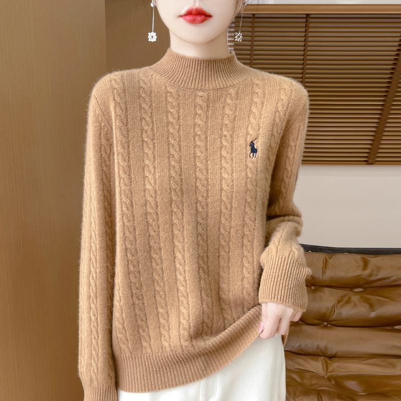 Women's Cashmere Sweater Qinghe Cashmere 30% Cashmere 70% Wool Autumn and Winter Pullover Warm and Fashionable