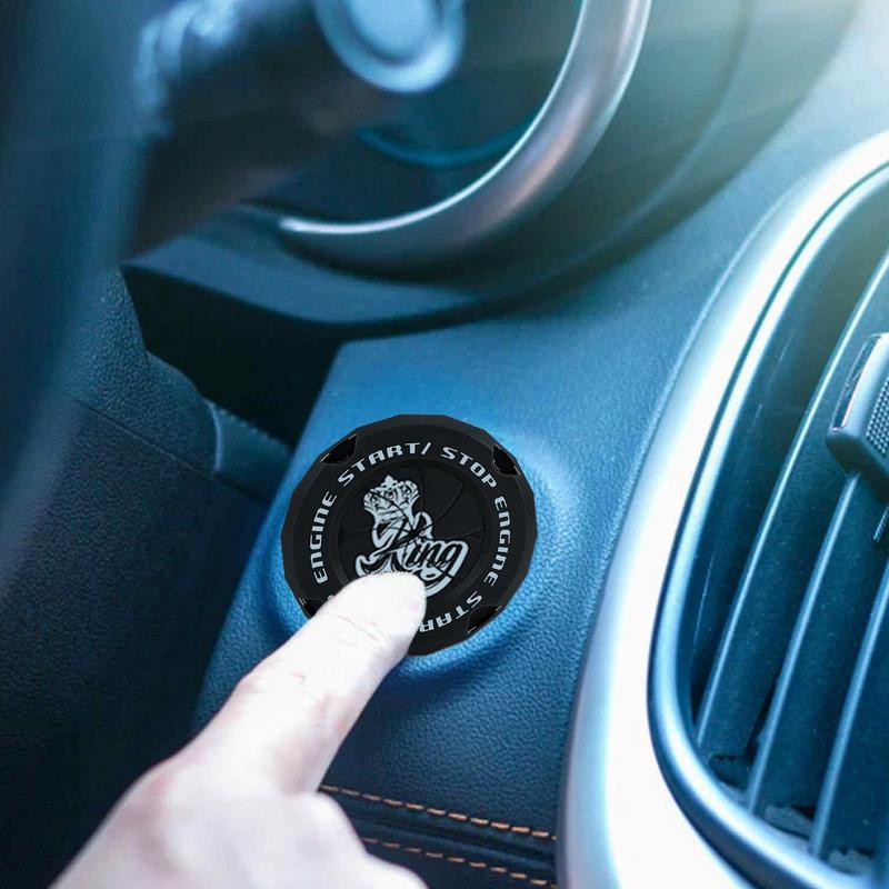 Car Starter Button Cover Push Start Cover Anti-Scratch Car Engine Button Decoration Cover Push Start Ignition Cover For Vehicle