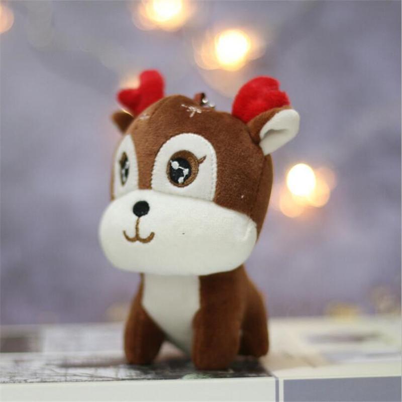 Cute Giraffe Plush Toy Pendant Soft Deer Stuffed Cartoon Animals Doll Baby Kids Toys Christmas Birthday Colorful Gifts 12CM