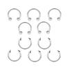 5-20pc 6-14mm Surgical Steel Horseshoe Nose Septum Ring Bar 3mm Ball Ear Lip Barbell Stud Piercing 16G