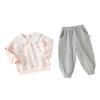 DAVE & BELLA Girls' Spring Sweatshirt and Pants Two-Piece Set