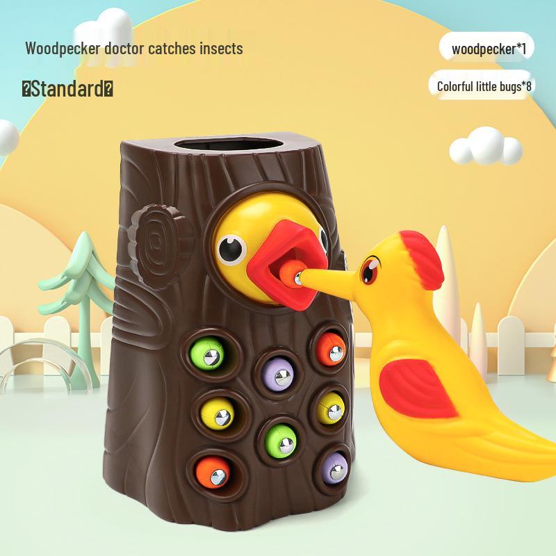 Пазл Магнитный Дятел Douyin: Раннее развивающее рыболовное игра для детей