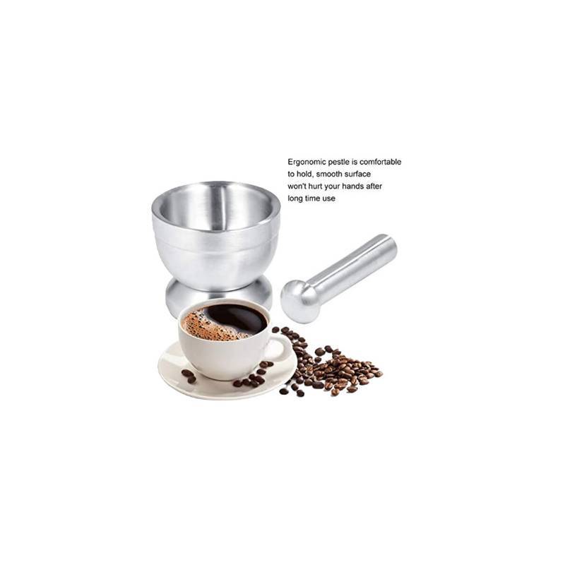 Garlic Crusher 304 Stainless Steel Mortar And Dual Head Grinder For Home Cooking And Meal Prep