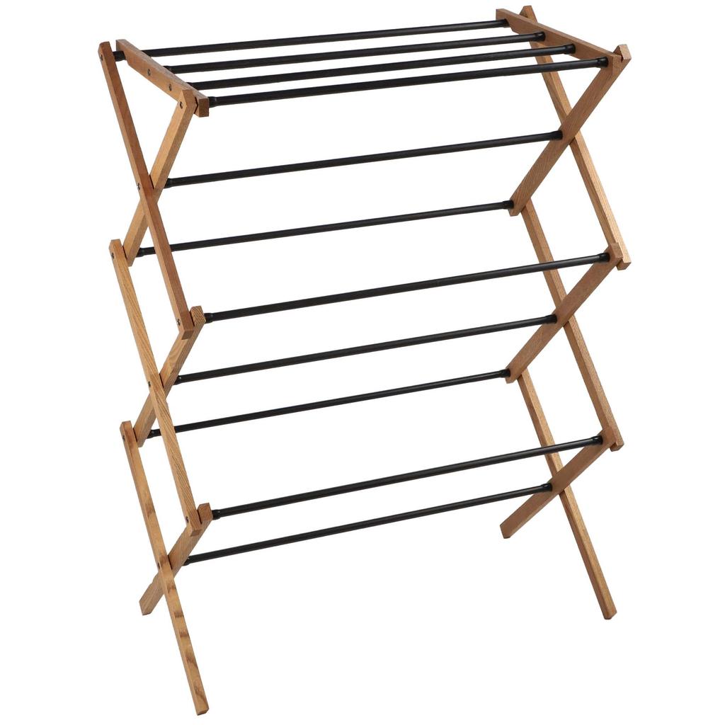 KADAX Στεγνωτήριο Ρούχων Στάσιμο Ρούχων Εσώρουχα Αναδιπλούμενο Κάθετο Ξύλινο