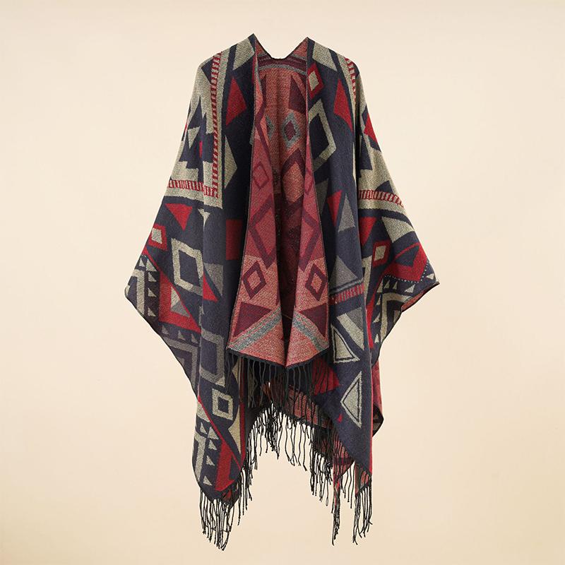 

Echarpe Hiver Women Scarf Cardigan Boho Tassel Poncho Warm Chale Femme Capa Para Mujer Pashmina Wrap Blanket Shawl Autumn Winter One Size& 8Y