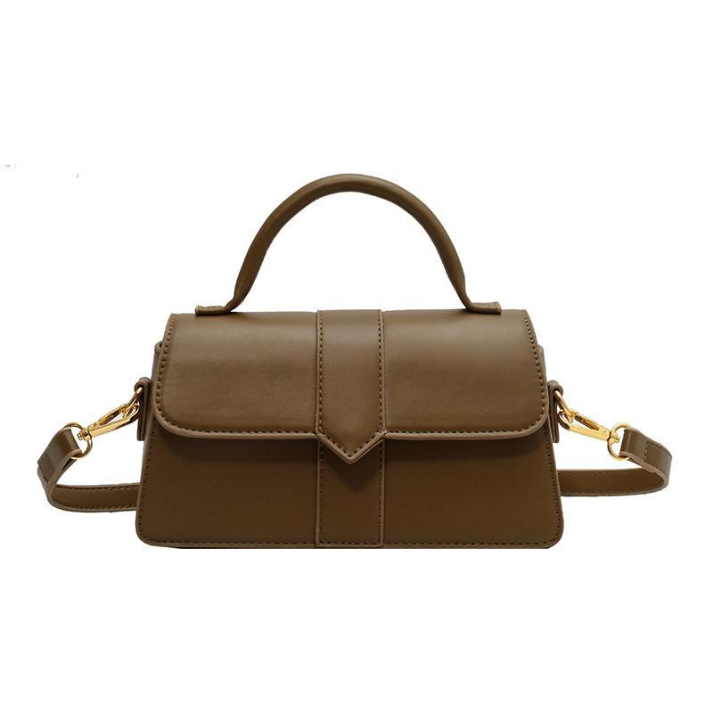 2023 New Pure Color Retro Vintage Delicate Handheld Stylish Embroidery Thread Shoulder Crossbody Square Bag