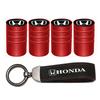Car Tire Wheel Valve Caps Cover Suede Key Chain For Honda Civic Fit Accord City Vezel CRV S660 Odyssey HRV Insight Pilot Type-R