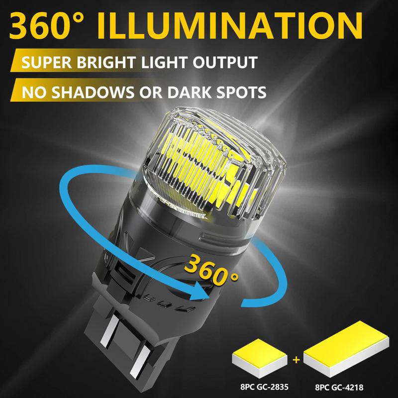 Katur 2x T20 7443 Car Led Bulb Brake Light Tail Light 7440 Replacement Bulb Super Bright 6000K White Plug and Play For Mazda