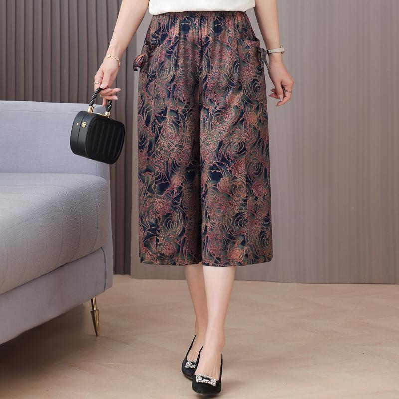 Sommer Weite Hosen Damenkleidung Übergröße Lässig Locker Vintage High Waist Hosen