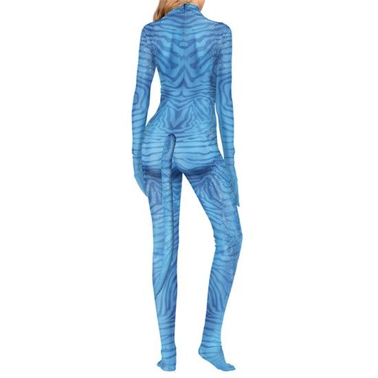 Anime Movie Avatar 2 Male and Female Tails Same Cosplay One-piece Tight Clothes