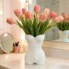 Nordische Stijl Vintage Boheemse Stijl 3D Geprinte Bloempotten Gedraaid Ontwerp Bloemschikking Corset Jurk Vaas Plantenbak Tuin