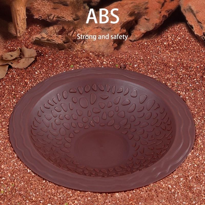  Plastic Reptiles Soaking Dish Water Pool Large Bathing Bowl for Turtles Lizards Frogs Amphibians Habitats Decoration