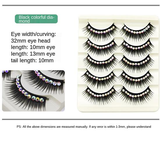 Buy 5pairs Stage Catwalk Eyelash Natural False Eyelashes Lashes 