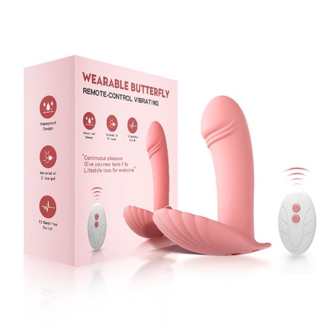 Wireless Remote Wearable Dildo Vibrator G-spot Clitoral Stimulator Butterfly Vibrating Panties Erotic Toys Adult Toys Female Orgasm Masturbator