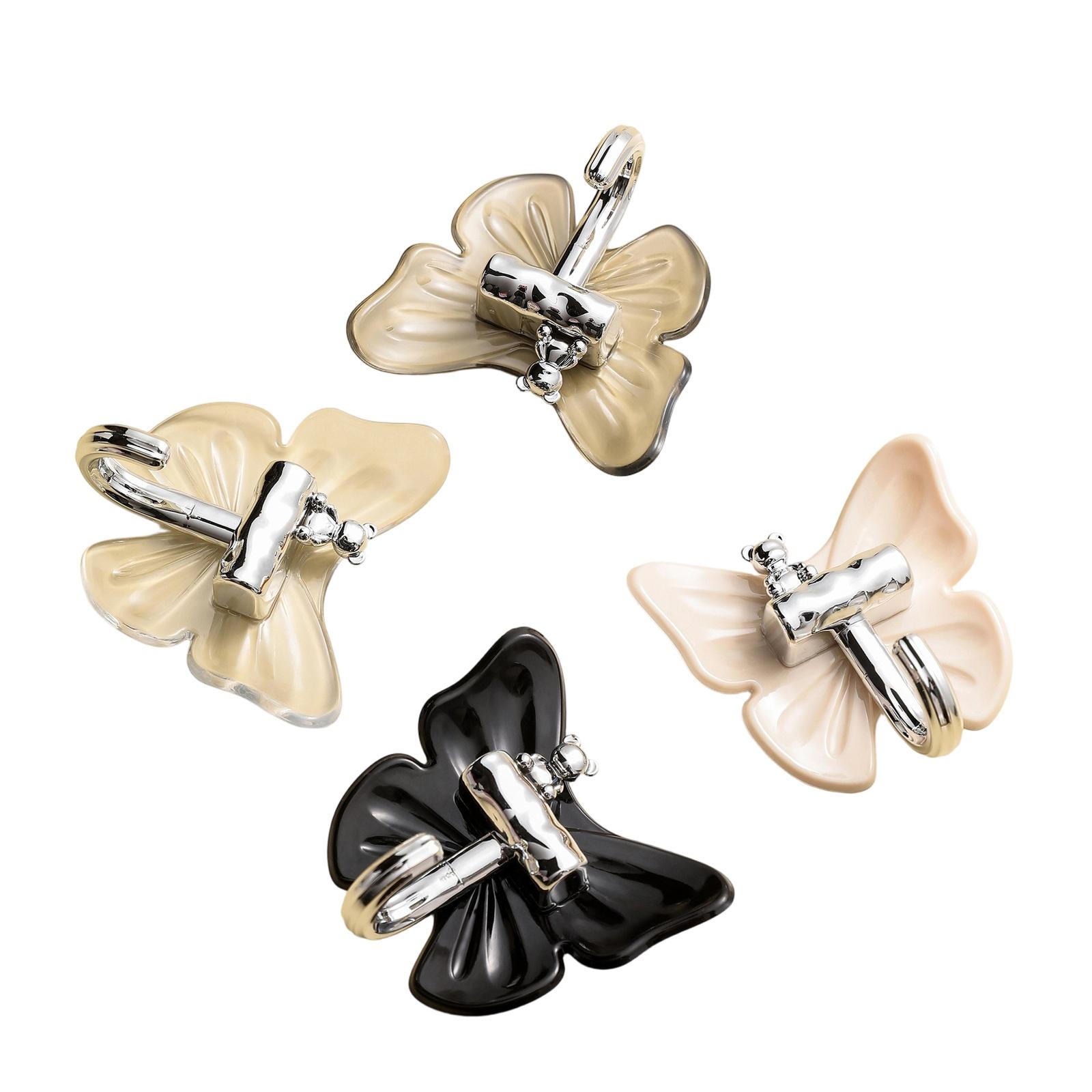 

Butterfly Wall Hooks Strong Adhesive No Drilling Required Towel Holder Hair Tie Storage Rack Home Organization Hanging Hooks Set one size