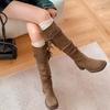 Fashion Spring/autumn Tassel Ethnic Modern Boots Mid-calf Square Heel Ladies Shoes on Sale 2025 Fashion Mid Heel Round Toe Boots