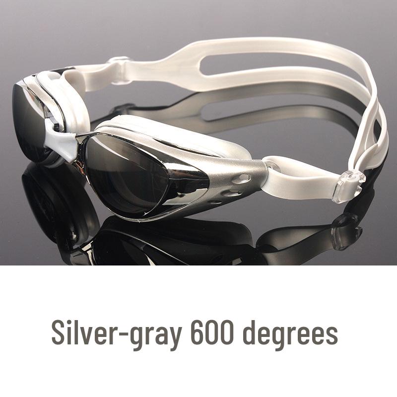 High-Definition Anti-Fog Electroplated Swimming Goggles with Silicone Straps