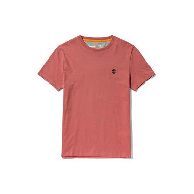 Casual Round Neck Embroidered Slim Fit Short Sleeve T-Shirt Men Tops Light-Pink-Mahogany A2EKJ-DJ1