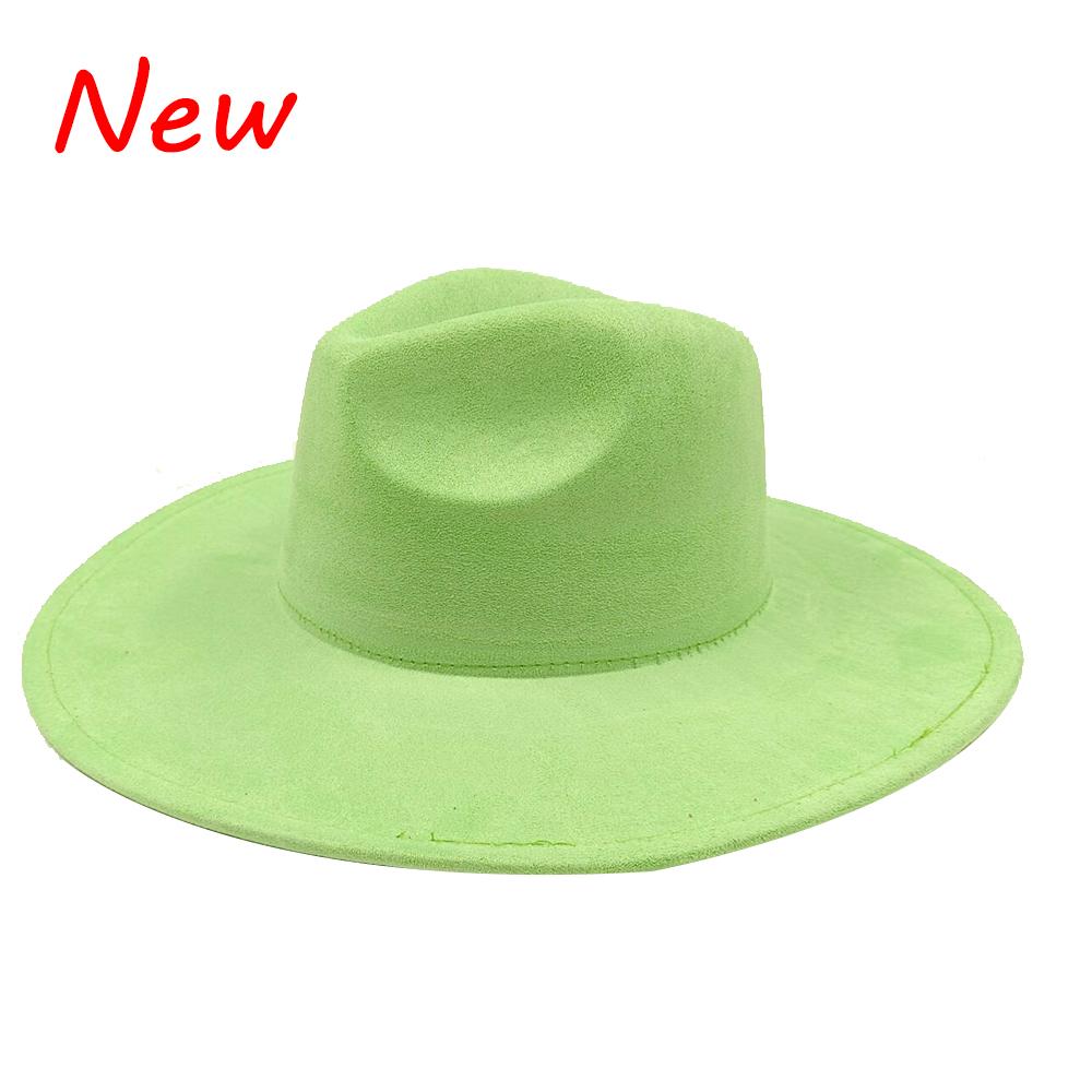 Suede Wide-brimmed Hat 9.5 Cm Brim Width Unisex Suitable for Jazz Hat Fedora Hat Church Hat Felt Hat Soft Felt Hat Panama Hat.