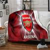 Coperta in Flanella con Stemma dell'Arsenal Football Club, Poliestere Morbido, Design Moderno, Per Tutte le Stagioni per Campeggio, Viaggi, Regali per Feste o Compleanni