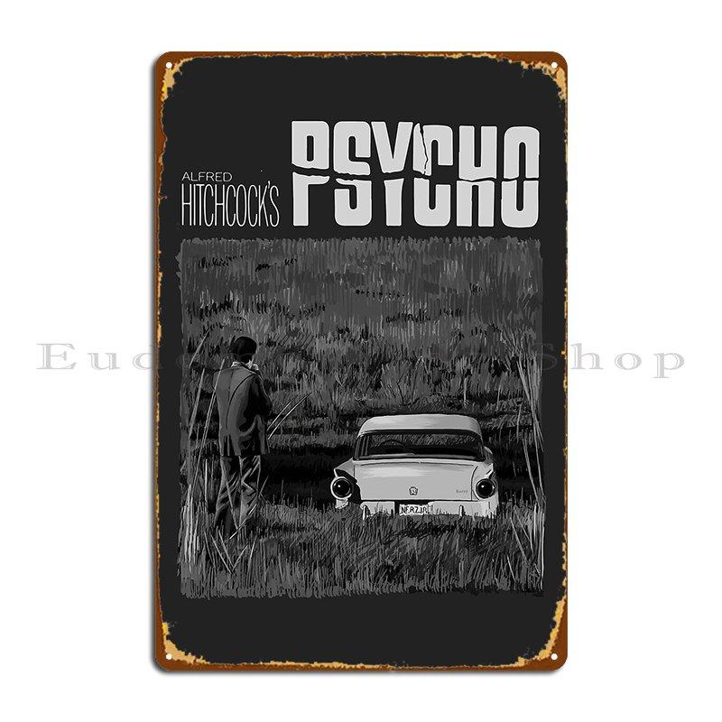 Alfred Hitchcock S Psycho The Swamp Burrotees Metal Signs Cinema Designs Wall Decor Living Room Living Room Tin Sign Poster