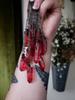 Gothic Vampire Crystal Necklace For Women With Alloy Chain And Glass Pendant