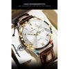 POEDAGAR Luxury Fashion Watch for Man Leather Date Week Casual Quartz Clock Waterproof Luminous Business Watches Reloj